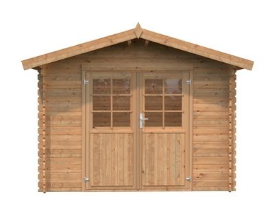 Abri de jardin bois Marron Tibo 7,3m2 WHITE_WOOD