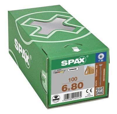 Vis tête disque Torx 6 x 60 mm par 200 SPAX