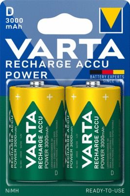 Accumulateurs LR20 prêt à l'usage 3000 mAh par 2 VARTA