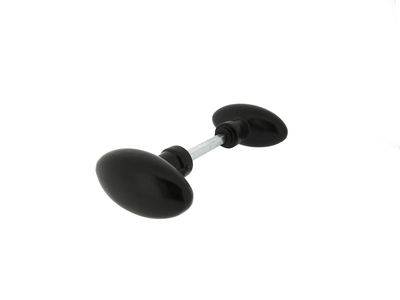 Boutons de porte Olive aluminium noirs par 2