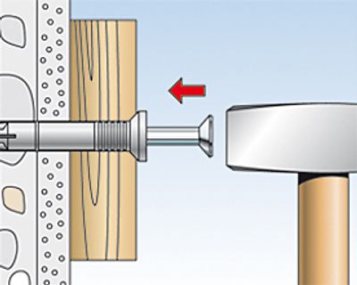 Chevilles à clou N-F 8 x 80 mm par 100 FISCHER