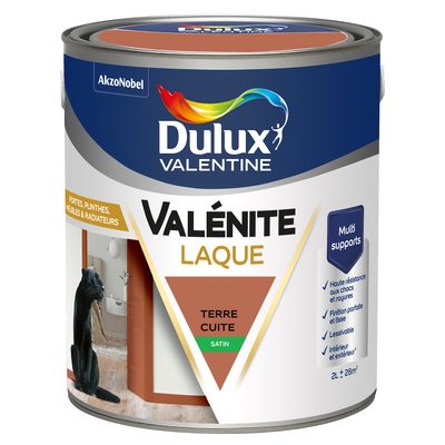 Peinture Boiseries Laque Acrylique Valénite Terre Cuite Satin 2 L - DULUX VALENTINE