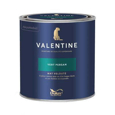 Peinture Valentine Mat Velouté Vert Persan 0,5L - DULUX VALENTINE