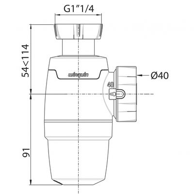 Siphon évier Neo diamètre 40 mm WIRQUIN