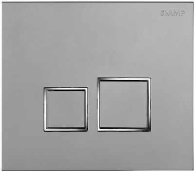 Plaque double commande pour WC suspendu aspect inox Square SIAMP