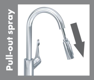 Robinet de cuisine avec douchette Chrome Centro XL - HANSGROHE