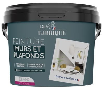 Peinture murs et plafonds blanc velours 10 l LA FABRIQUE