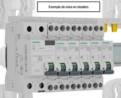 Disjoncteur 2A phase+neutre  4,5 kA SIEMENS