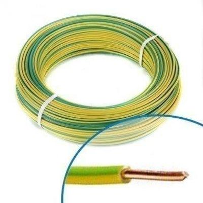 Fil HO7V-U 1 x 2,5 mm² 100 m vert et jaune