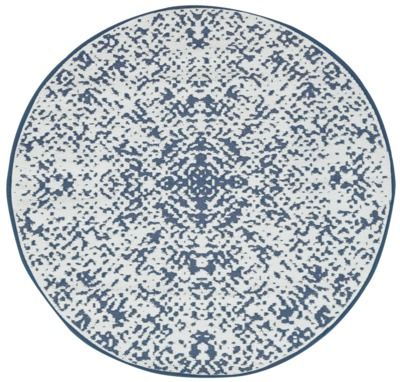 Tapis rond diamètre 150 cm bleu JARDILINE