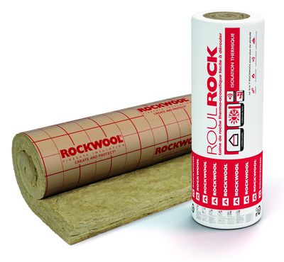 Laine de roche Roulrock Kraft épaisseur 200 mm 2.4 x 1.2 m ROCKWOOL