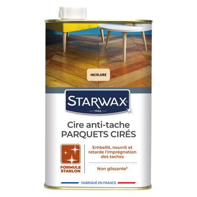 Cire anti tâches parquet ciré Starlon incolore 1 l STARWAX