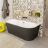 Baignoire semi-îlot noire 170 x 75 cm Bacara BALNEO