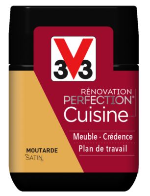 Peinture de rénovation cuisine finition satinée moutarde 75 ml V33