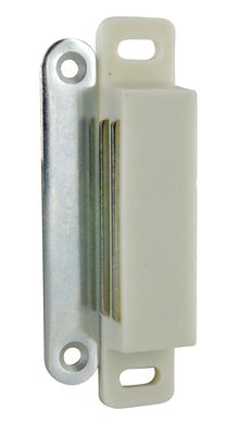 Loqueteau magnétique rectangulaire force 12kg blanc CIME