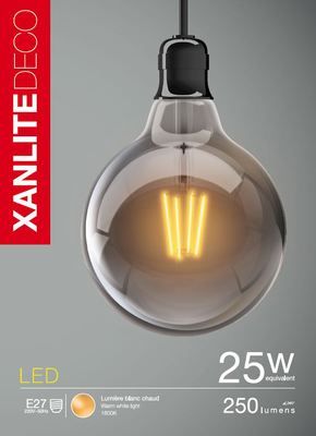 Ampoule Filament LED G125 4 W = 350 Lumens - XANLITE