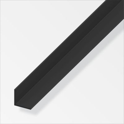 Cornière égale en PVC 20 x 20 mm noir 2,5 m ALFER