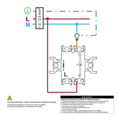 Bouton poussoir avec témoin lumineux blanc - Asfora SCHNEIDER ELECTRIC