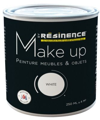 Peinture de rénovation meubles et boiseries blanc 250 ml MAKE UP by RESINENCE