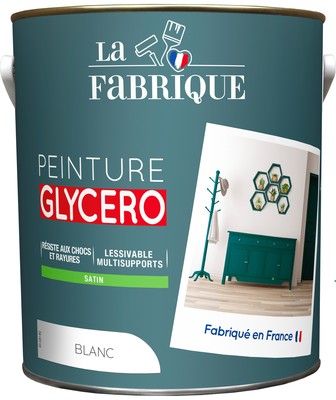 Peinture glycero Blanc satin 2,5 l - LA FABRIQUE