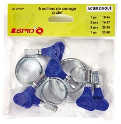 Colliers de serrage à clef par 6 SPID'O