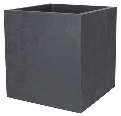 Pot de fleur carré décor béton L 49,5 x L 49,5 x H 49,5 cm EDA