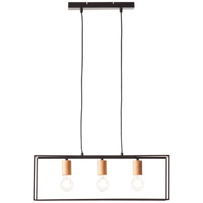 Suspension bois noir E27 3X60W ARICA - BRILLIANT