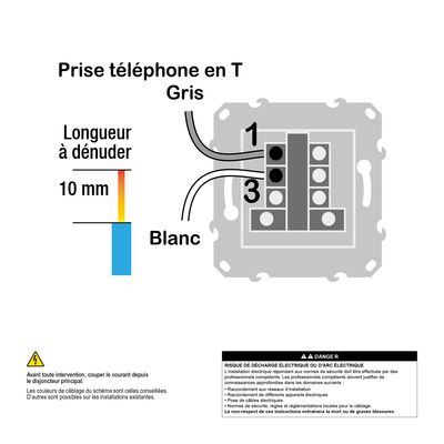 Prise téléphone blanc - Unica SCHNEIDER ELECTRIC