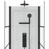 Cabine de douche carrée profilé noir mat 80x80x213-230 cm Graphic AURLANE