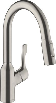 Robinet de cuisine avec douchette Inox Focus 180 - HANSGROHE