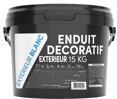 ENDUIT Extérieur Aspect Crépi Blanc 15 KG TDP