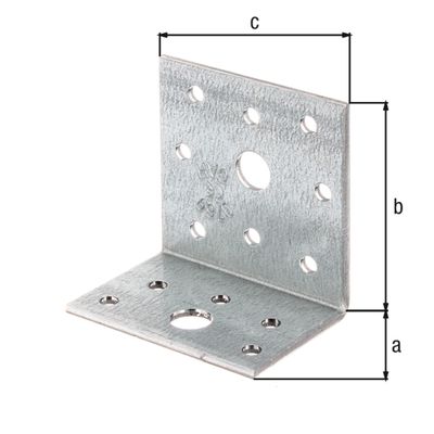 Equerres d'assemblage inégale 40 x 60 x 60 x 2,5 mm par 6 ALBERTS