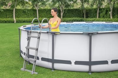 Piscine hors-sol ronde xspm diamètre 366 cm hauteur 100 cm avec filtre à cartouche  BESTWAY