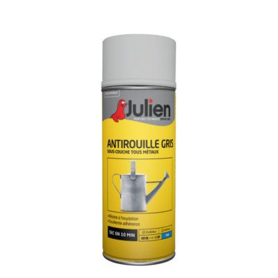 Primaire antirouille gris en aérosol 400 ml JULIEN