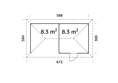 Abri de jardin Bianca SET 11 Bois naturel 16,6 m2 Livraison incluse domicile PALMAKO