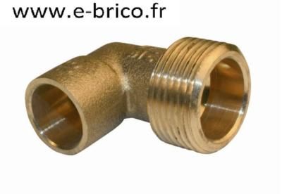 Raccord coude à souder diamètre 12 mm et à visser mâle 15/21 (1/2)