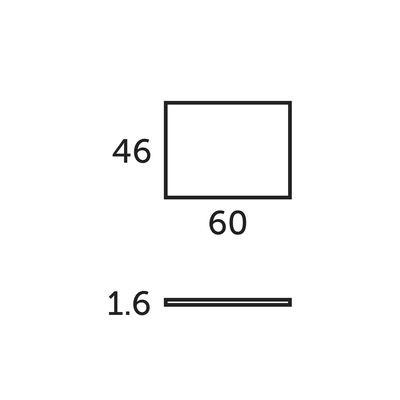 Plan de travail blanc avec renfort 60 cm