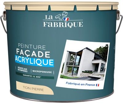 Peinture façade acrylique ton pierre 10 l LA FABRIQUE