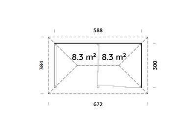 Abri de jardin Bianca SET 4 Bois naturel 16,6 m2 Livraison incluse domicile PALMAKO