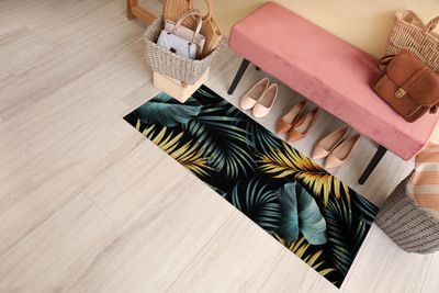 Tapis BOSTON "FEUILLE GOLD" - 50x120cm - Ep.5mm ID MAT