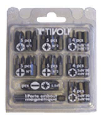 Coffret de 34 embouts et porte embout de vissage TIVOLY