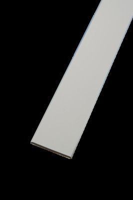 Plat PVC blanc largeur 5 cm x  longueur 3 m - épaisseur 2.50 mm