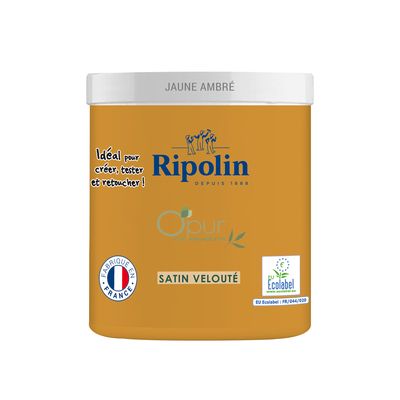 Peinture O'PUR Jaune Ambré 75 ml - RIPOLIN