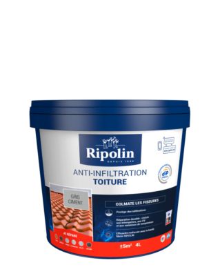 Anti-infiltration pour toiture gris ciment 4 l by DIP ETANCH - RIPOLIN