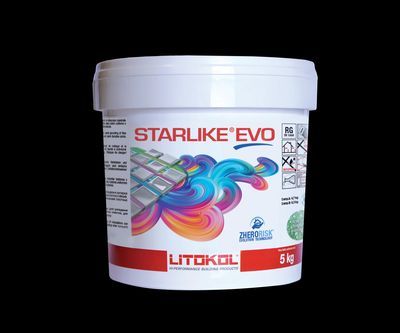 Mortier époxy bi-composant antiacide gris perle Starlike EVO 5 kg LITOKOL