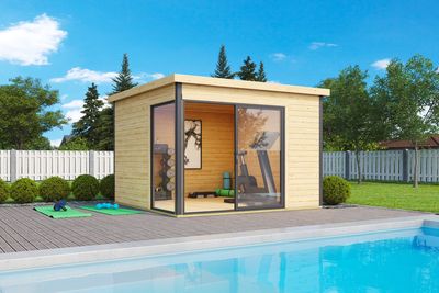 Abri de jardin bois Domeo 1+ 44 mm - 8,48 m²