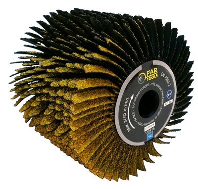 Brosse à lanières abrasives grain 36 de 120 mm de diamètre FARTOOLS