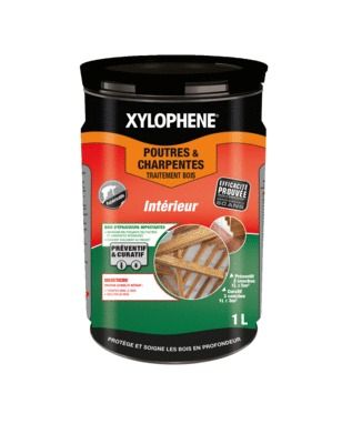 Traitement du bois Triple Action Poutres et charpentes incolore sans odeur 1 litre XYLOPHENE