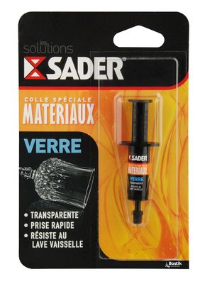 Colle spéciale verre 2 ml SADER