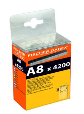 Agrafes A8 8 mm par 4200 FISCHER DAREX